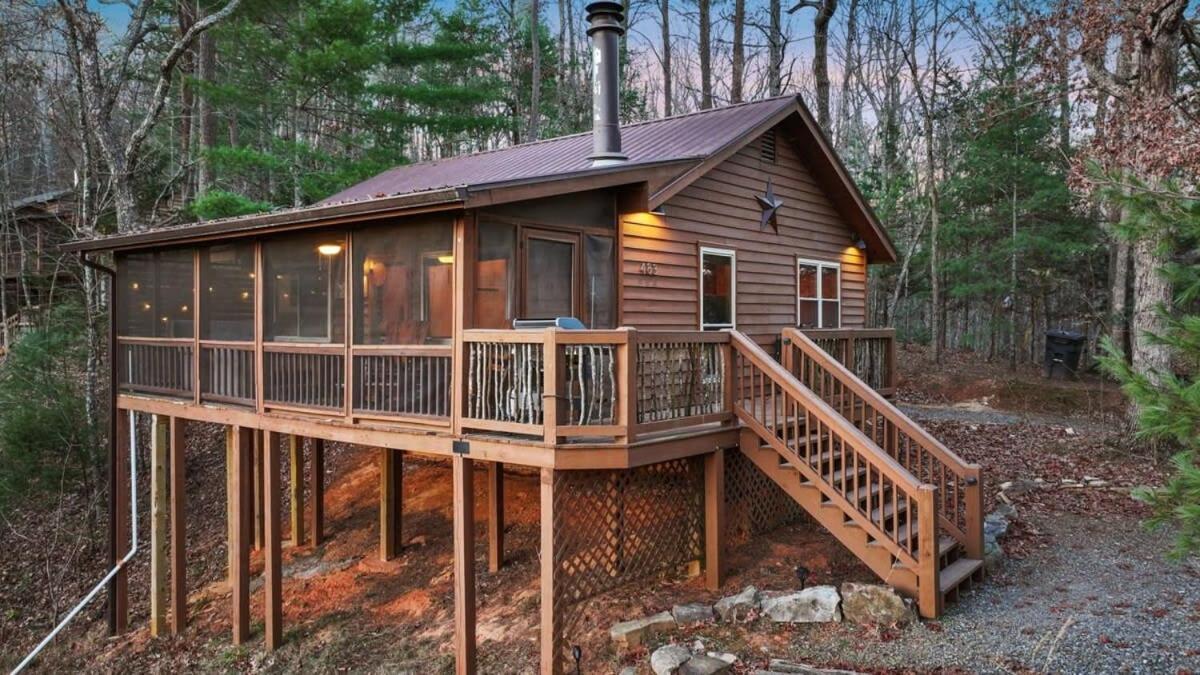 Mountain Views Hot Tub Firepit Close To Town Blue Ridge Bagian luar foto